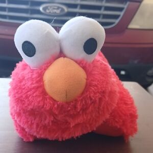 Red Plush Character Stuffed Toy with Orange Nose